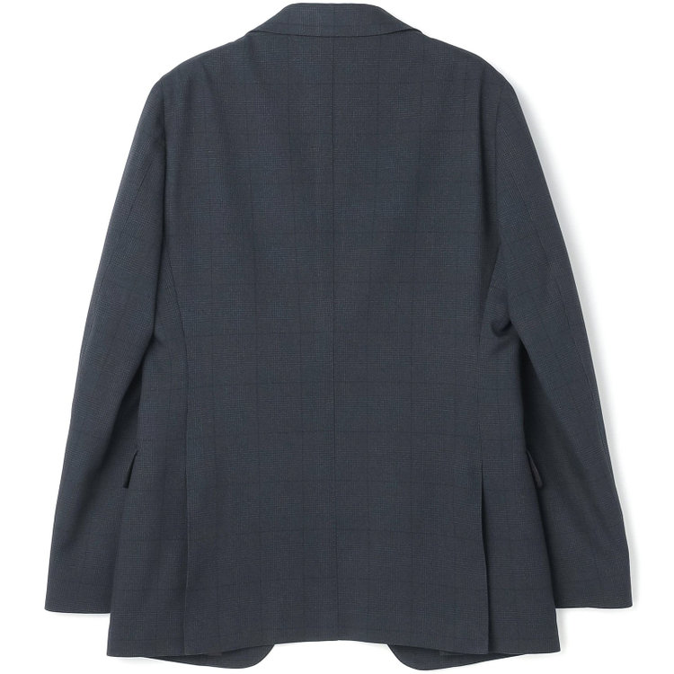 シルバーライン 【CLASSICO TAPERED】【秋冬】コーディネートパンツ付き/2釦シングルスーツ 1タック/ネイビー×グレンチェック+グレーソリッドパンツ/ウエストムーブ/4S SUSTAINABILITY&ECOLOGY FABRIC/※パンツ裾上げ済仕様 紺濃色