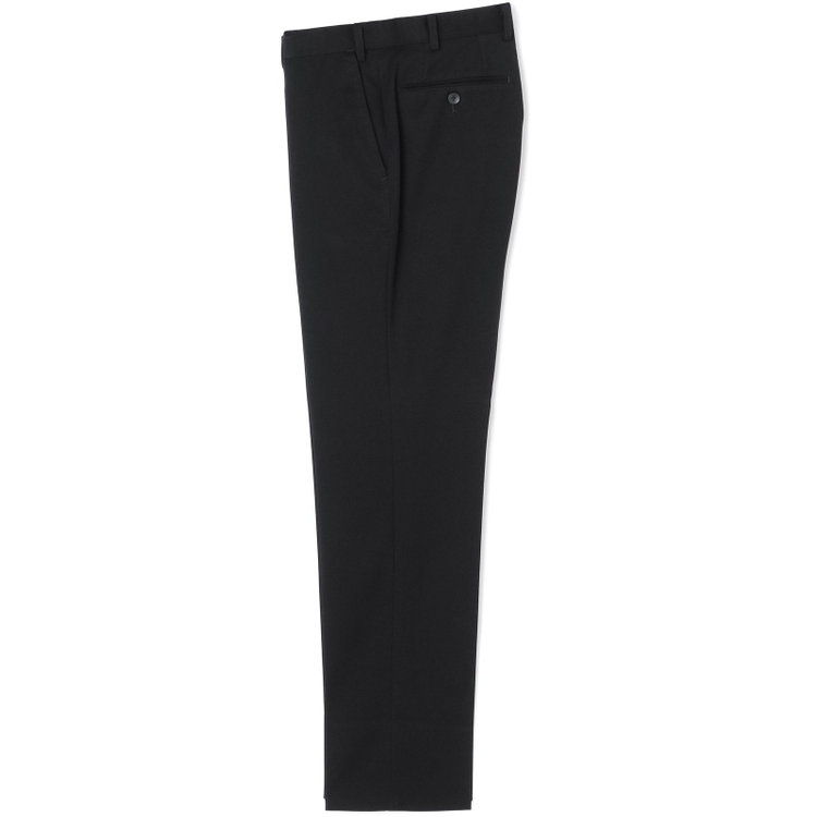 ブラックライン 【KSW】【年間】【フォーマル対応可】2釦シングルスーツ 0タック/ブラック×ソリッド/ウエストムーブ/4S/※パンツ裾上げ済仕様 黒