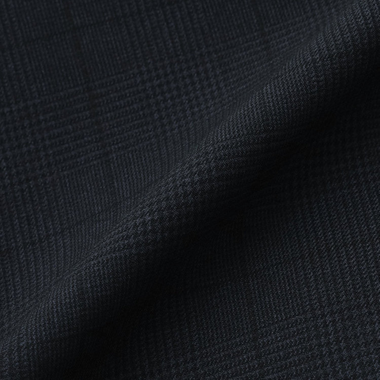 シルバーライン 【CLASSICO TAPERED】【秋冬】コーディネートパンツ付き/2釦シングルスーツ 1タック/ネイビー×グレンチェック+グレーソリッドパンツ/ウエストムーブ/4S SUSTAINABILITY&ECOLOGY FABRIC/※パンツ裾上げ済仕様 紺濃色