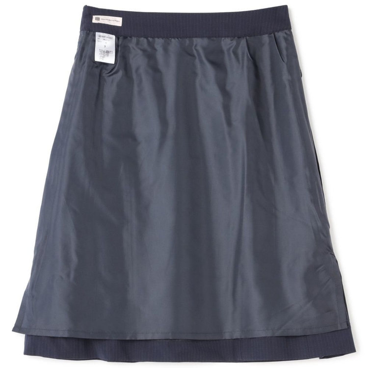 スーツセレクト 【SUIT SELECT×Samantha Thavasa】【年間】Aラインスカート/ネイビー×ストライプ/4S/マシンウォシャブル ネイビー系(紺)