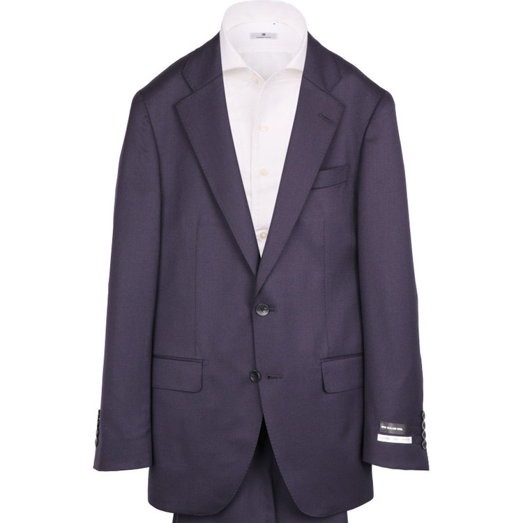 スーツセレクト 【発送在庫あり】【CLASSICO TAPERED】【年間】2釦シングルスーツ 1タック/ネイビー×ソリッド/NEW ZEALAND WOOL ネイビー系(紺)