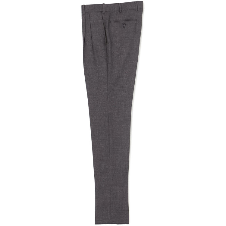 シルバーライン 【CLASSICO TAPERED】【春夏】3釦段返りシングルスーツ 2タック/ブラウン/パッチポケット/ウエストムーブ仕様/MARZOTTO/※パンツ裾直し必要 茶濃色