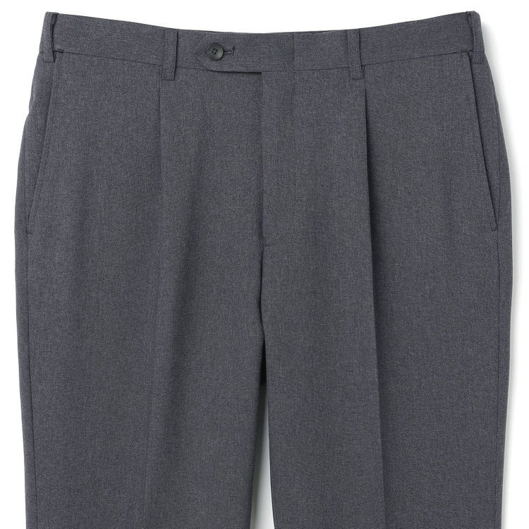 シルバーライン 【CLASSICO TAPERED】【秋冬】コーディネートパンツ付き/2釦シングルスーツ 1タック/ネイビー×グレンチェック+グレーソリッドパンツ/ウエストムーブ/4S SUSTAINABILITY&ECOLOGY FABRIC/※パンツ裾上げ済仕様 紺濃色