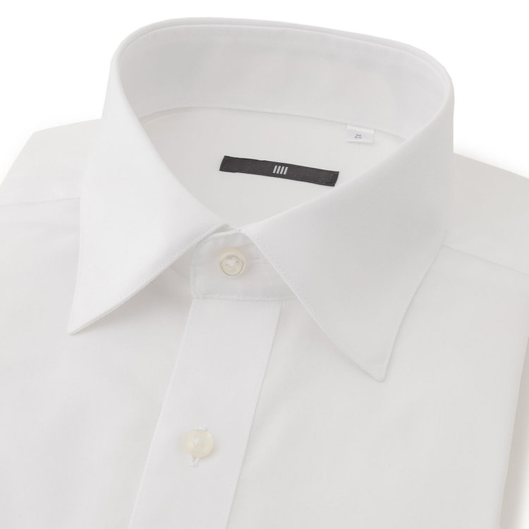 SUIT SELECT　アウトレット 【WEB限定/OUTLET/汚れ・キズ等有】【BLACK LINE】【形態安定】ワイドカラーワイシャツ/ホワイト 白