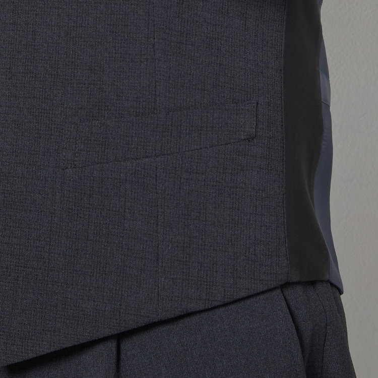 ブラックライン 【SLIM TAPERED_2】【春夏】リバーシブルジレ(ベスト)/ネイビー＆グレー/4S SUSTAINABILITY&ECOLOGY FABRIC 紺濃色