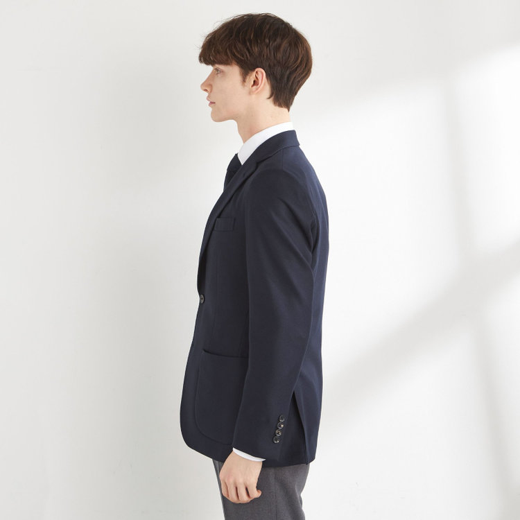 シルバーライン 【CLASSICO TAPERED】【秋冬】3釦段返りジャケット/ネイビー/パッチポケット/NEW ZEALAND WOOL SUPER170'S 紺中間