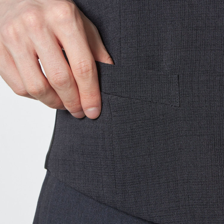 ブラックライン 【SLIM TAPERED_2】【春夏】リバーシブルジレ(ベスト)/ネイビー＆グレー/4S SUSTAINABILITY&ECOLOGY FABRIC 紺濃色