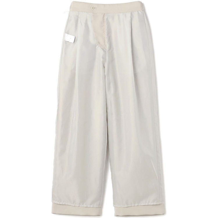 SUIT SELECT　アウトレット 【WEB限定/OUTLET/汚れ・キズ等有】【SL】【春夏】ワイドパンツ/ライトグレー/ウエストシャーリング/ウォッシャブル/裾上げ済仕様 グレー淡色