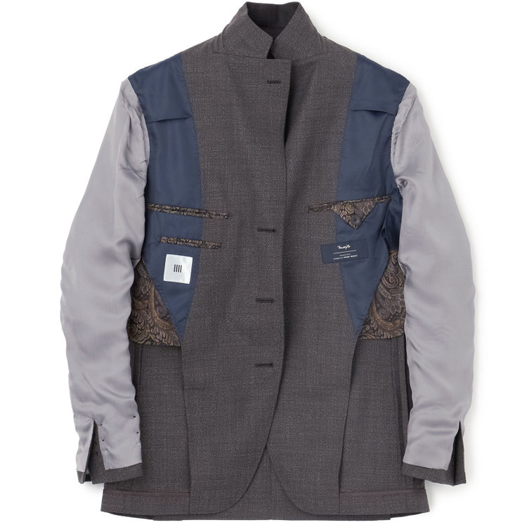 シルバーライン 【CLASSICO TAPERED】【春夏】3釦段返りシングルスーツ 2タック/ブラウン/パッチポケット/ウエストムーブ仕様/MARZOTTO/※パンツ裾直し必要 茶濃色