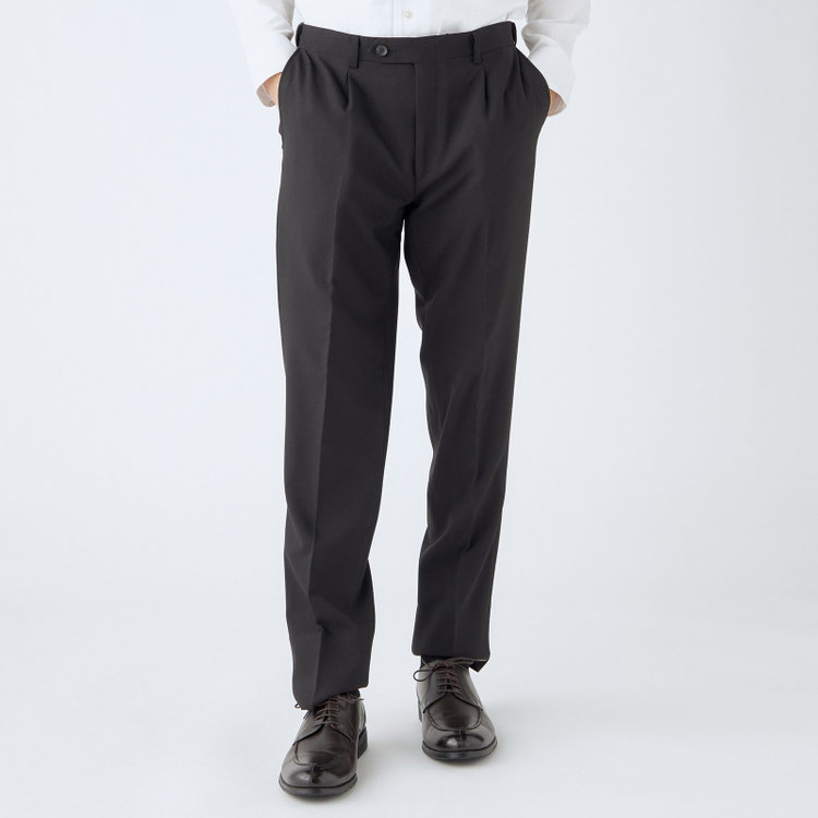 シルバーライン 【CLASSICO TAPERED】【秋冬】コーディネートパンツ付き/2釦シングルスーツ 1タック/ブラウン×グレンチェック+ブラックソリッドパンツ/ウエストムーブ/4S SUSTAINABILITY&ECOLOGY FABRIC/※パンツ裾上げ済仕様 茶濃色