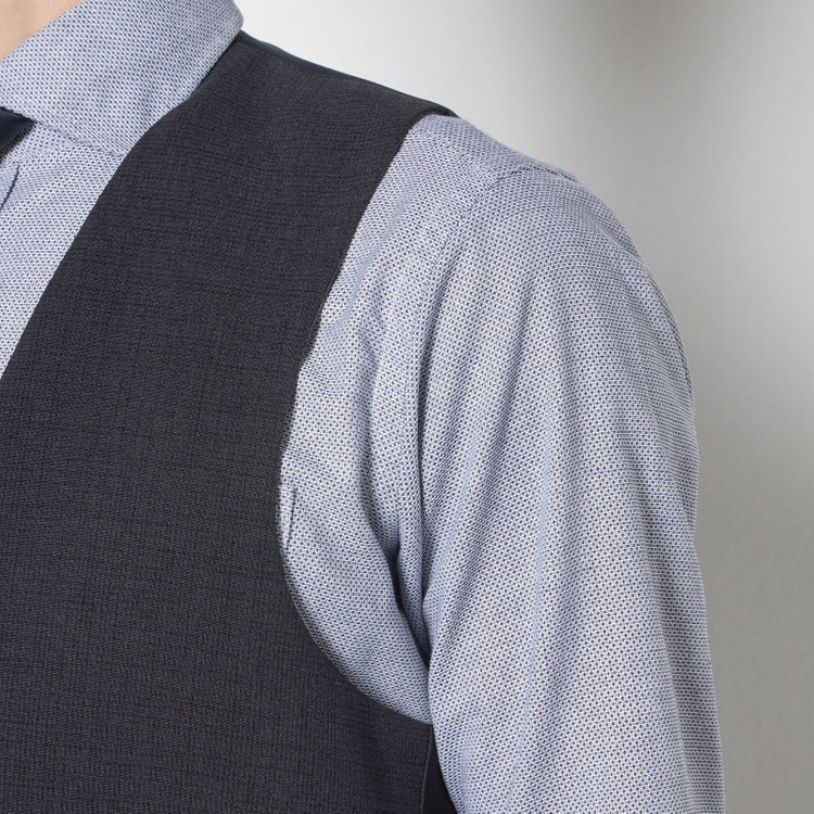 ブラックライン 【SLIM TAPERED_2】【春夏】リバーシブルジレ(ベスト)/ネイビー＆グレー/4S SUSTAINABILITY&ECOLOGY FABRIC 紺濃色