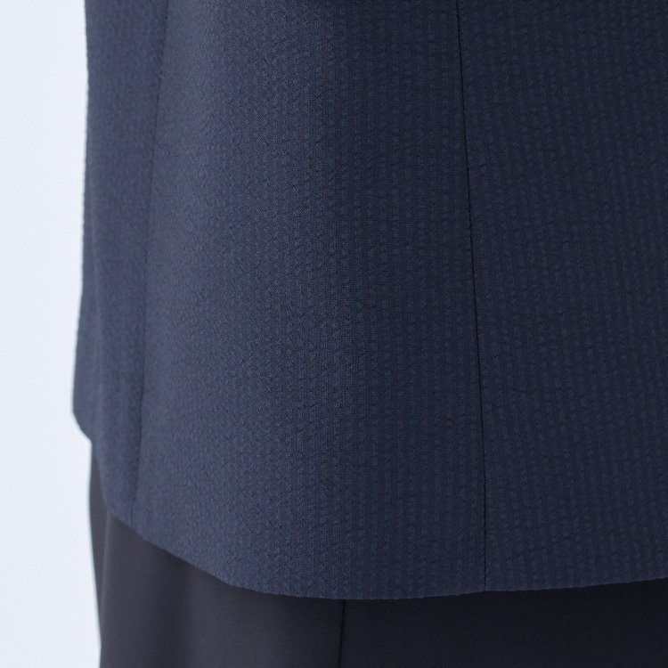 ブラックライン 【SL】【春夏】4釦1掛けダブルジャケット/ネイビー+シアサッカー/ウォッシャブル ネイビー系(紺)