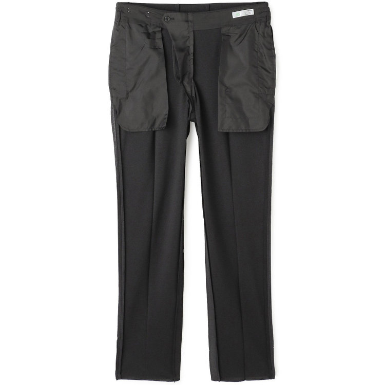 シルバーライン 【CLASSICO TAPERED】【春夏】1タックテーパードパンツ/ブラック/ウエストシャーリング仕様/4S SUSTAINABILITY&ECOLOGY FABRIC/※裾直し必要 黒