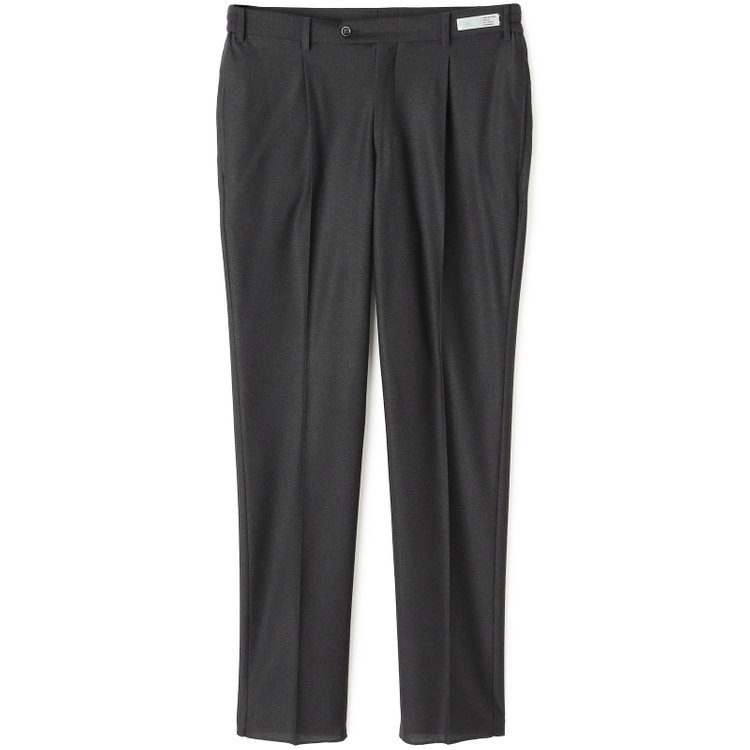 シルバーライン 【CLASSICO TAPERED】【春夏】1タックテーパードパンツ/ブラック/ウエストシャーリング仕様/4S SUSTAINABILITY&ECOLOGY FABRIC/※裾直し必要 黒