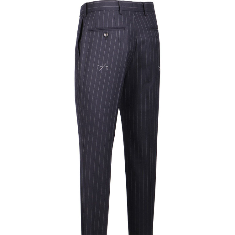 スーツセレクト 【発送在庫あり】【CLASSICO TAPERED】【秋冬】2釦シングルスーツ 1タック/ネイビー×ストライプ/NEW ZEALAND WOOL MIX ネイビー系(紺)