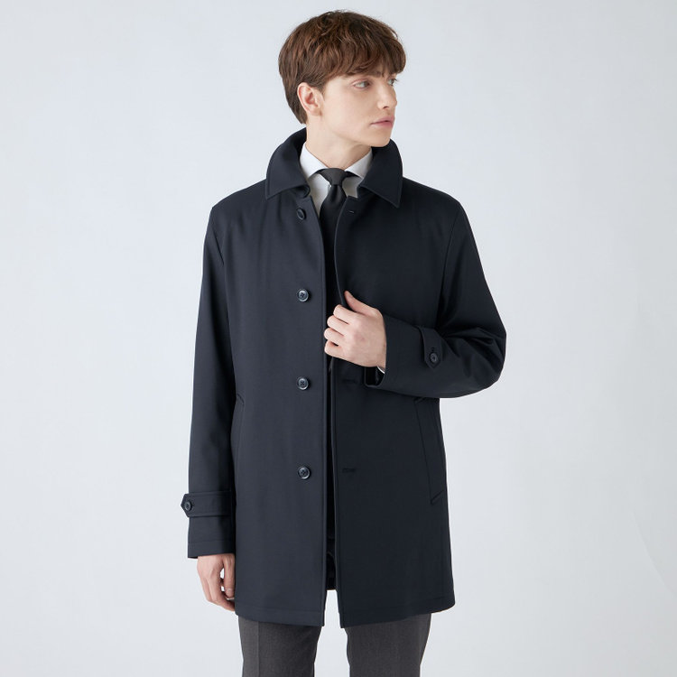 SL】ウールブレンドデュアリティショートコート/ベージュ＆ブラウン