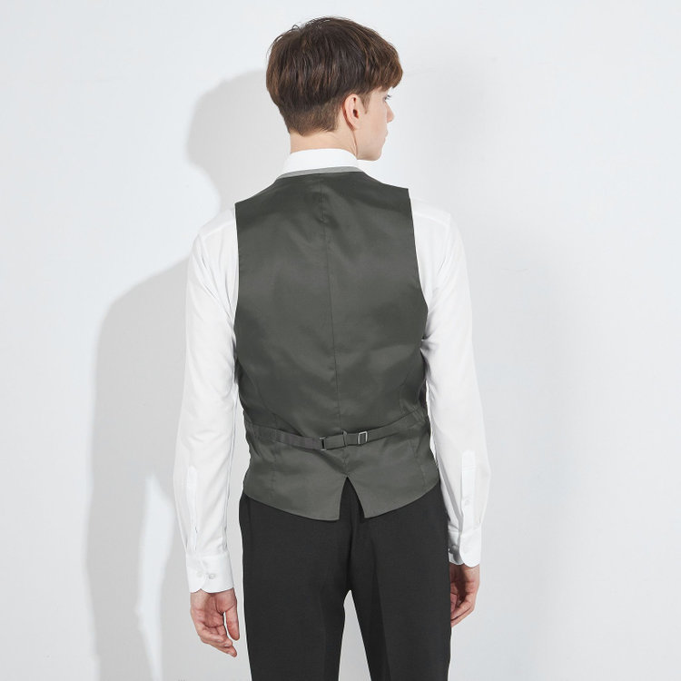 ブラックライン 【BLACK LINE】【年間】リバーシブルジレ(ベスト)/ブラック×ソリッド＆グレー×ソリッド グレー中間