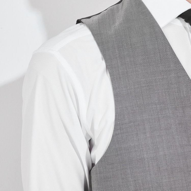 ブラックライン 【BLACK LINE】【年間】リバーシブルジレ(ベスト)/ブラック×ソリッド＆グレー×ソリッド グレー中間