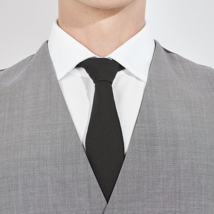 ブラックライン 【BLACK LINE】【年間】リバーシブルジレ(ベスト)/ブラック×ソリッド＆グレー×ソリッド グレー中間