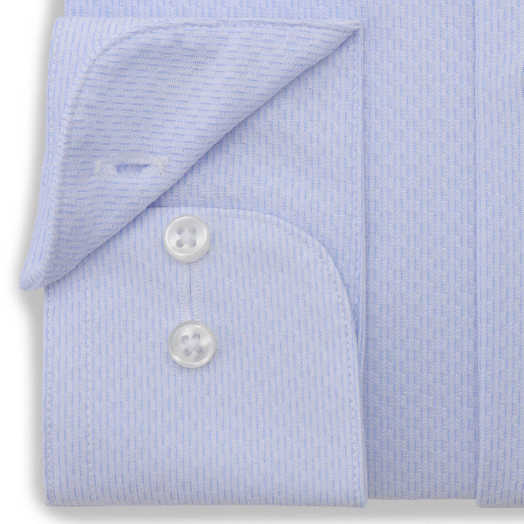 ブラックライン 【発送在庫あり】【BLACK LINE】ボタンダウンワイシャツ/ブルー×ドビー/「4S」スーパーノンアイロン・ストレッチ 青濃色