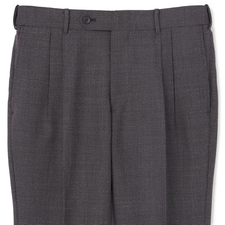 シルバーライン 【CLASSICO TAPERED】【春夏】3釦段返りシングルスーツ 2タック/ブラウン/パッチポケット/ウエストムーブ仕様/MARZOTTO/※パンツ裾直し必要 茶濃色