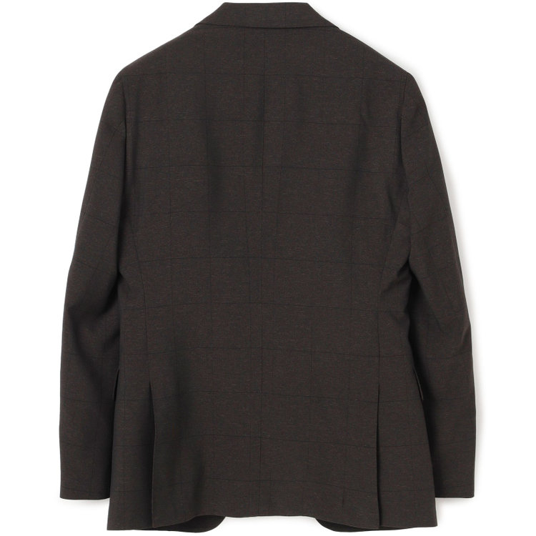 シルバーライン 【CLASSICO TAPERED】【春夏】2釦シングルスリーピーススーツ 1タック/ブラウン×ウィンドペン/ウエストムーブ/4S SUSTAINABILITY&ECOLOGY FABRIC/※パンツ裾上げ済仕様 茶濃色