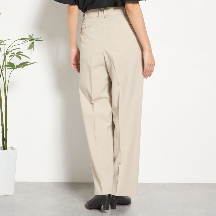 シルバーライン 【RELAX WIDE】【春夏】 2釦シングルジャケットワイドパンツスーツ/ベージュ/4S SUSTAINABILITY&ECOLOGY FABRIC/※パンツ裾上げ済仕様 茶淡色