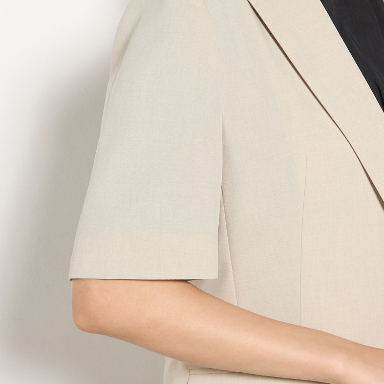 シルバーライン 【RELAX WIDE】【春夏】 2釦シングルジャケットワイドパンツスーツ/ベージュ/4S SUSTAINABILITY&ECOLOGY FABRIC/※パンツ裾上げ済仕様 茶淡色
