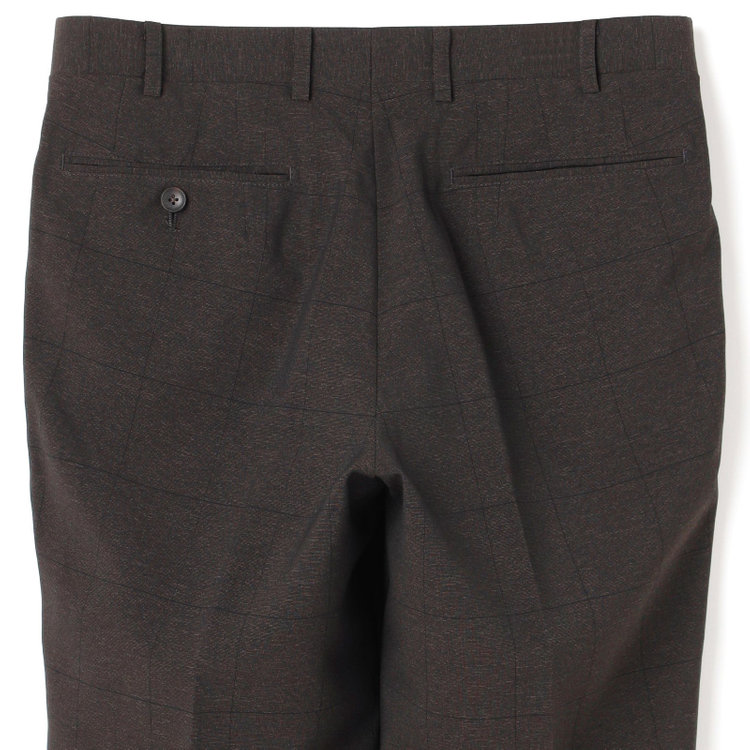 シルバーライン 【CLASSICO TAPERED】【春夏】2釦シングルスリーピーススーツ 1タック/ブラウン×ウィンドペン/ウエストムーブ/4S SUSTAINABILITY&ECOLOGY FABRIC/※パンツ裾上げ済仕様 茶濃色