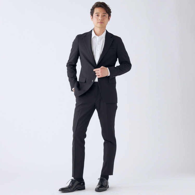 シルバーライン 【CLASSICO TAPERED】【春夏】1タックテーパードパンツ/ブラック/4S SUSTAINABILITY&ECOLOGY FABRIC/※裾上げ済仕様 黒