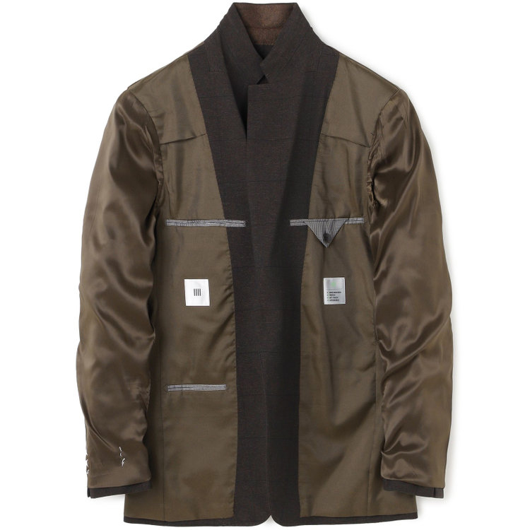 シルバーライン 【CLASSICO TAPERED】【春夏】2釦シングルスリーピーススーツ 1タック/ブラウン×ウィンドペン/ウエストムーブ/4S SUSTAINABILITY&ECOLOGY FABRIC/※パンツ裾上げ済仕様 茶濃色