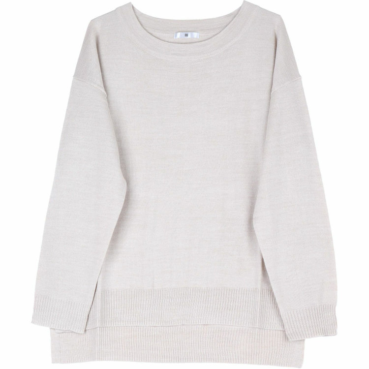 ブラックライン 【WEB限定/OUTLET】【SL】【秋冬】ウールブレンド クルーネック ニットセーター/ベージュ/FILIVIVI italia FOLCO ベージュ系(薄茶)