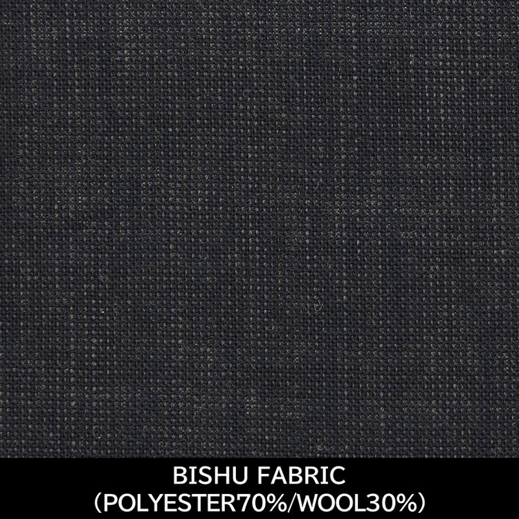 スーツセレクト 【国内縫製】【MEN'S】【パターンオーダー】【SKINNY】【春夏】スーツ/ネイビー/BISHU FABRIC (POLYESTER70% WOOL30%) ネイビー系(紺)