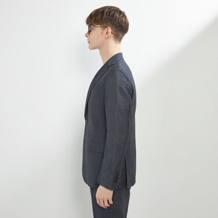 シルバーライン 【5DAYS CLOSET】【RBC】【春夏】2釦シングルジャケット/ネイビー×チェック/4S SUSTAINABILITY&ECOLOGY FABRIC 紺中間