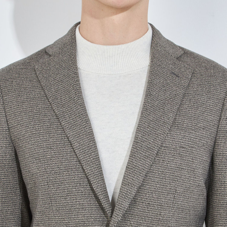 シルバーライン 【5DAYS CLOSET】【RBC】【秋冬】2釦ジャケット/カーキ×チェック/パッチポケット 黄淡色