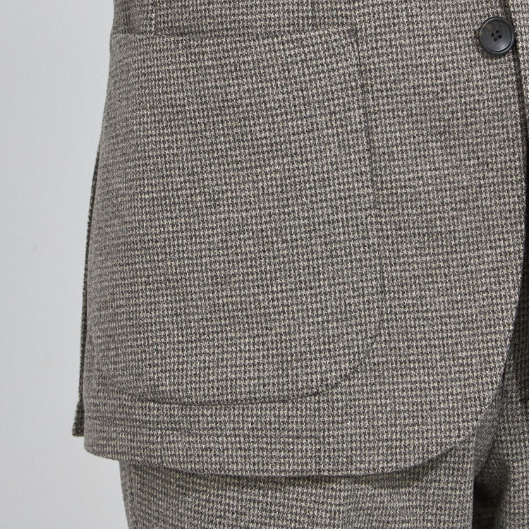 シルバーライン 【5DAYS CLOSET】【RBC】【秋冬】2釦ジャケット/カーキ×チェック/パッチポケット 黄淡色