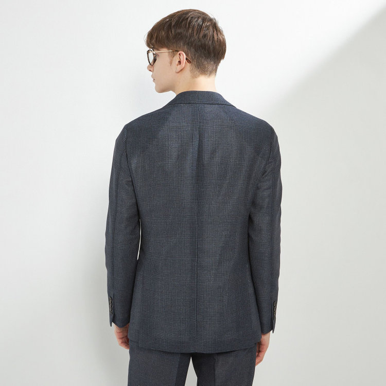 シルバーライン 【5DAYS CLOSET】【RBC】【春夏】2釦シングルジャケット/ネイビー×チェック/4S SUSTAINABILITY&ECOLOGY FABRIC 紺中間