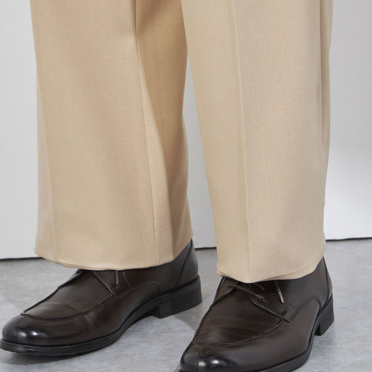 シルバーライン 【RBC】【秋冬】2タックワイドパンツ/ベージュ/サイド尾錠/4S SUSTAINABILITY&ECOLOGY FABRIC/※裾上げ必要 茶淡色