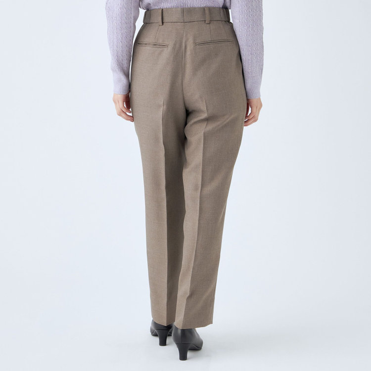 シルバーライン 【RELAX TAPERED_2】【秋冬】1釦シングルテーパードパンツスーツ/グレイッシュモカ/ウォッシャブル/4S SUSTAINABILITY&ECOLOGY FABRIC/※パンツ裾上げ済仕様 茶淡色