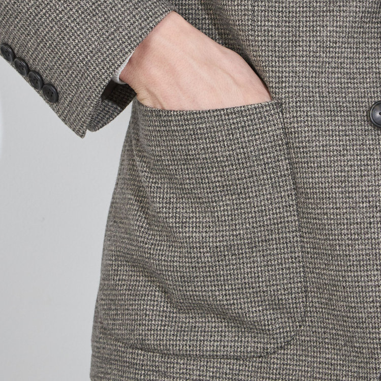 シルバーライン 【5DAYS CLOSET】【RBC】【秋冬】2釦ジャケット/カーキ×チェック/パッチポケット 黄淡色