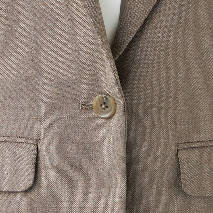 シルバーライン 【RELAX TAPERED_2】【秋冬】1釦シングルテーパードパンツスーツ/グレイッシュモカ/ウォッシャブル/4S SUSTAINABILITY&ECOLOGY FABRIC/※パンツ裾上げ済仕様 茶淡色