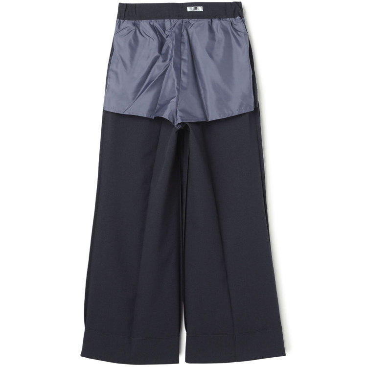 シルバーライン 【RELAX WIDE】【秋冬】 ダブルジャケットワイドパンツスーツ/ネイビー/4S SUSTAINABILITY&ECOLOGY FABRIC/※パンツ裾上げ済仕様 紺中間