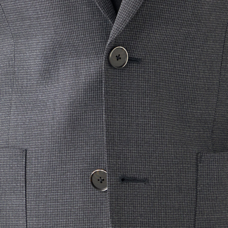 シルバーライン 【4S CROSS】【年間】セットアップジャケット/グレー×ハウンドトゥース/パッチポケット グレー中間