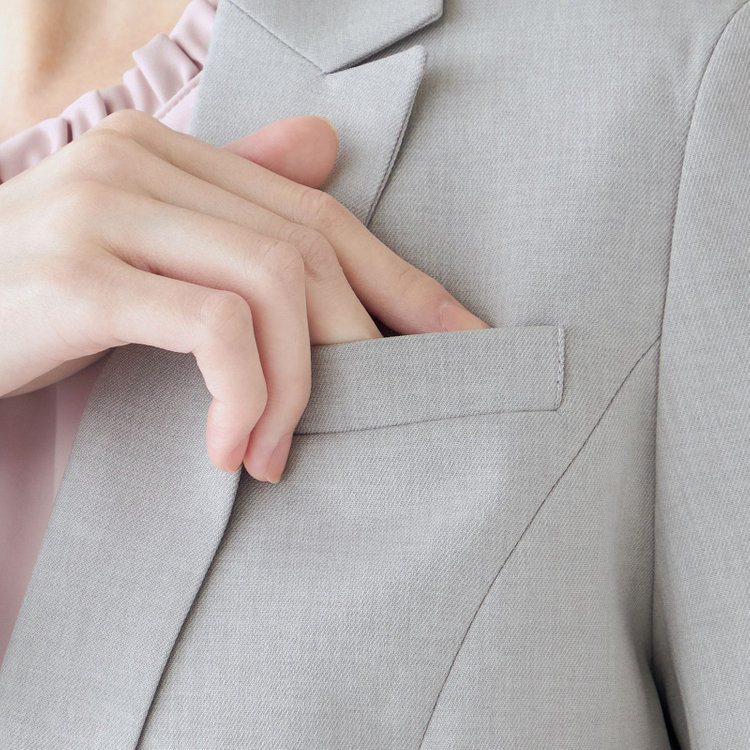 シルバーライン 【SL】【年間】1釦ジャケット/グレー/ウォッシャブル グレー中間