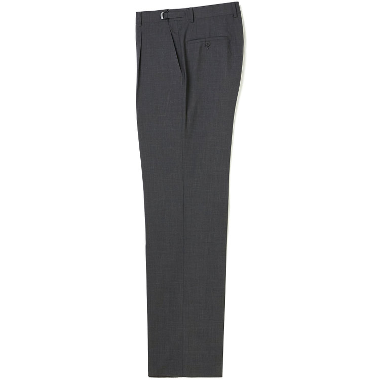 ソノタ 【BLACK LINE】【春夏】1タックワイドシルエットパンツ/グレー×サイロフィル/NEW ZEALAND WOOL MIX Super100’s/※裾上げ必要 グレー濃色