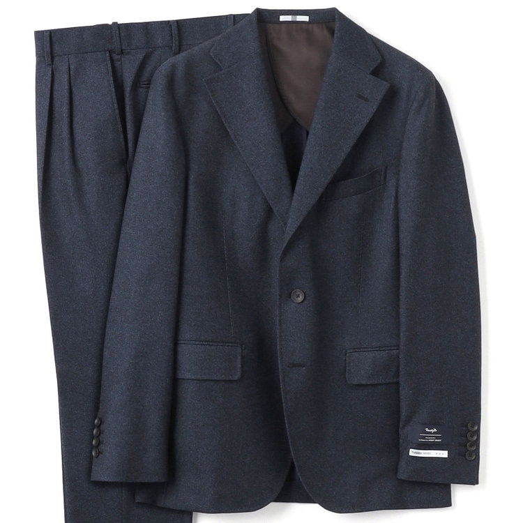 CLASSICO TAPERED】【秋冬】3釦段返りシングルスーツ 2タック/ネイビー
