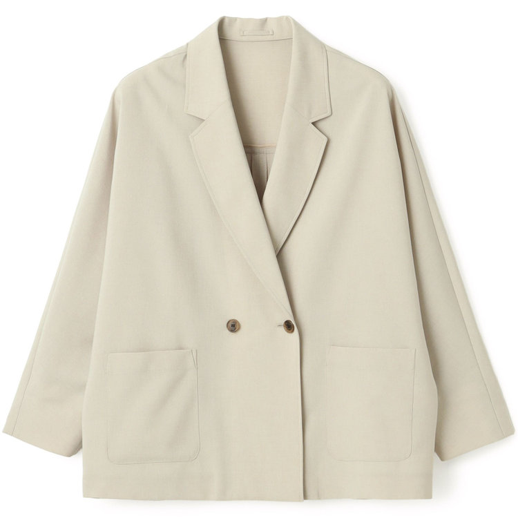 シルバーライン 【SILVER LINE】【春夏】2釦1掛けダブルジャケット/ベージュ/ウォッシャブル/Naturemier/4S SUSTAINABILITY&ECOLOGY FABRIC 茶淡色