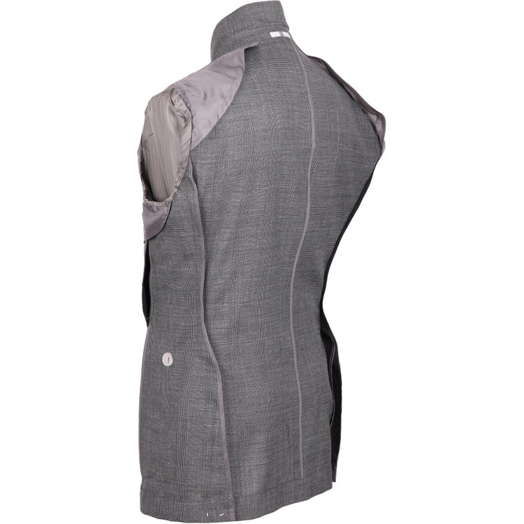 スーツセレクト 【WEB限定/OUTLET】【CLASSICO TAPERED】【春夏】3釦段返りシングルスーツ 2タック/グレー×プレイド/パッチポケット＆サイドAJ/NEW ZEALAND WOOL MIX グレー系(灰)