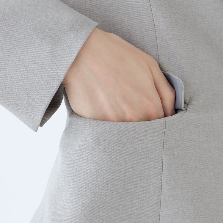 シルバーライン 【SL】【年間】1釦ジャケット/グレー/ウォッシャブル グレー中間