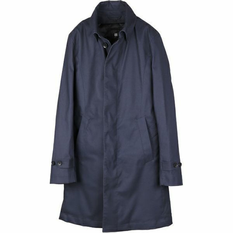 SUIT SELECT　アウトレット 【WEB限定/OUTLET/汚れ・キズ等有】【SKINNY】ショートカラーベルテッドボンディングコート/ネイビー×シャドーストライプ/WATERPROOF ネイビー系(紺)